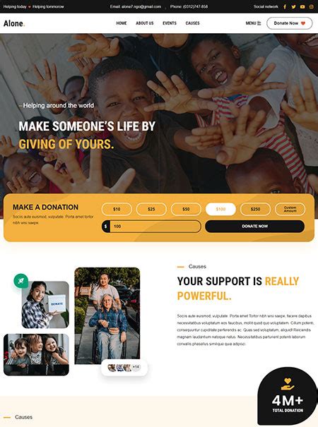 alone wordpress theme|free wordpress for nonprofits.